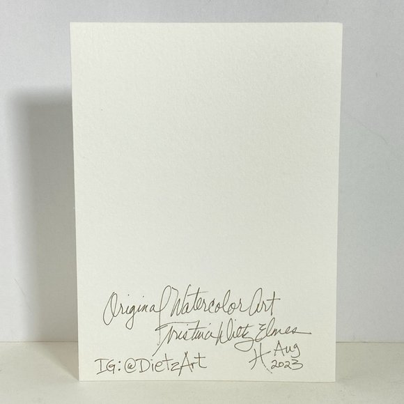 Watercolor Art Handmade Original Greeting Card and Envelope Suitable for Framing - Picture 3 of 4